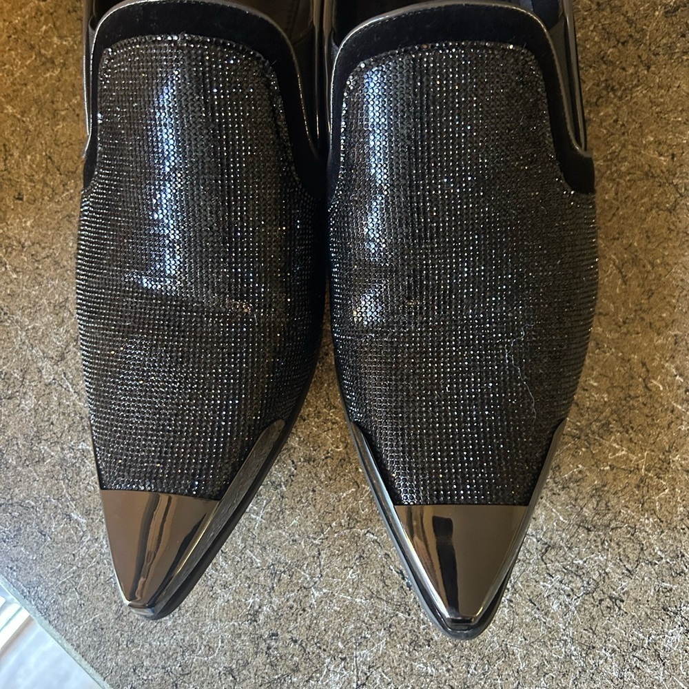 Enzo Romeo Crisiano Men Rhinestone Chrome Toe Suede
Pointy Dress Loafer 12 - Picture 4 of 15